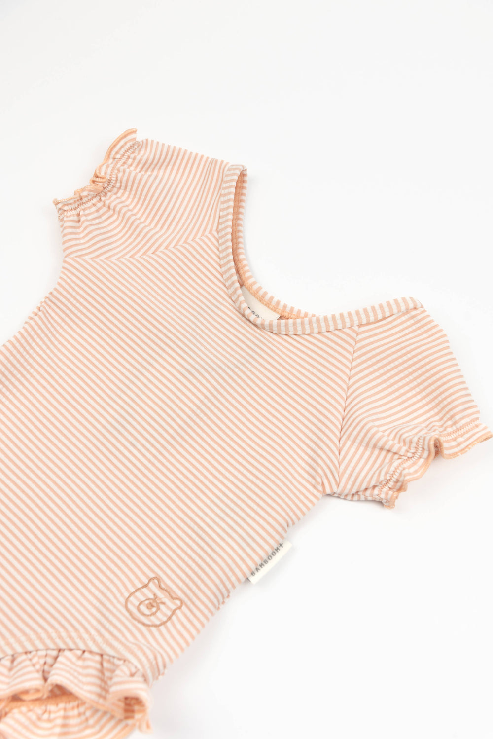 Bamboom Costume da bagno con spalle coperte 978 - PINK STRIPES BEAR 435