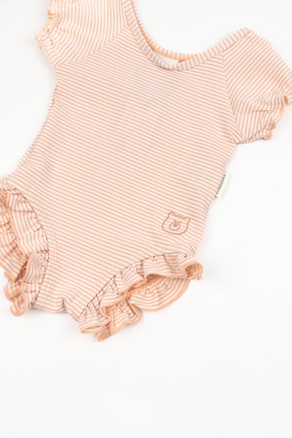 Bamboom Costume da bagno con spalle coperte 978 - PINK STRIPES BEAR 435