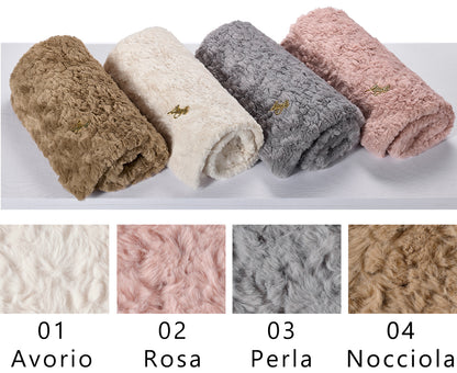 LiuJo Copertina Persia culla carrozzina Liu Jo 90x75cm - Spilla Avorio