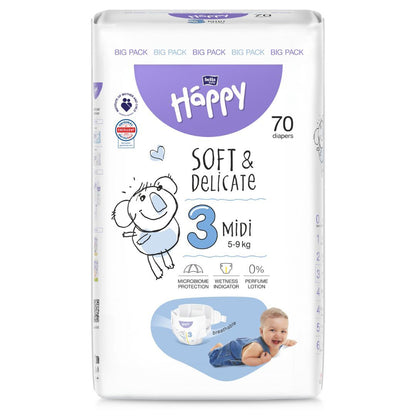 HAPPY - Pannolini tg.3 - DOUBLE PACK (2x70)