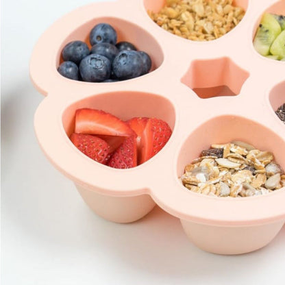 Béaba Contenitori multiporzione silicone (6 X 90ml) - arancione