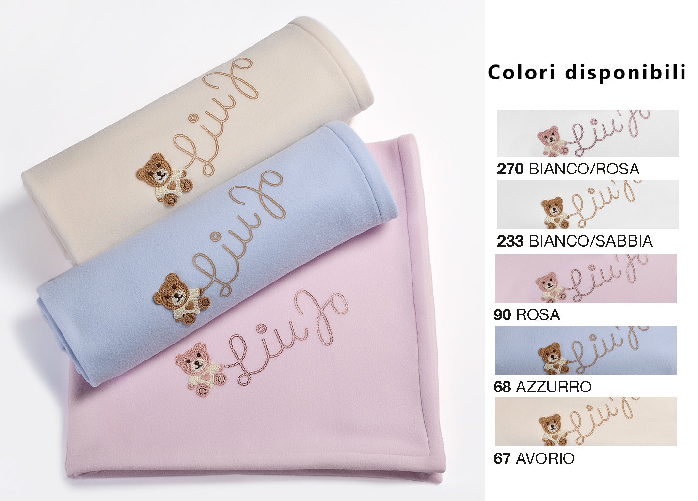 LiuJo Copertina culla carrozzina Liu Jo BEAR LJ 90x80cm - BL639C - scegli colore