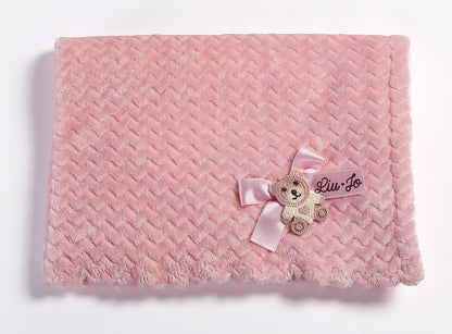 LiuJo Copertina culla carrozzina Liu Jo BEAR LJ 90x80cm - BL637C.90 rosa