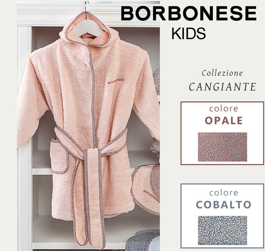Borbonese Kids - 20 - Accappatoio con maniche - opale