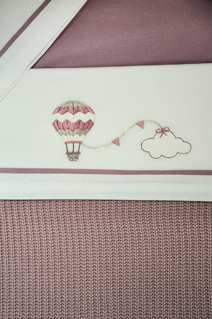 COCCOLISSIMI - Coordinato tessile per Lettino EVOLUTIVO Dreamy - BALLOON col. AVIO