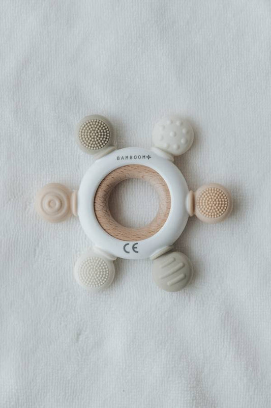 BAMBOOM Massaggiagengive legno & silicone Timone - PANNA 02