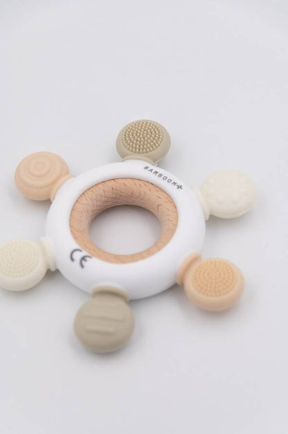 BAMBOOM Massaggiagengive legno & silicone Timone - PANNA 02