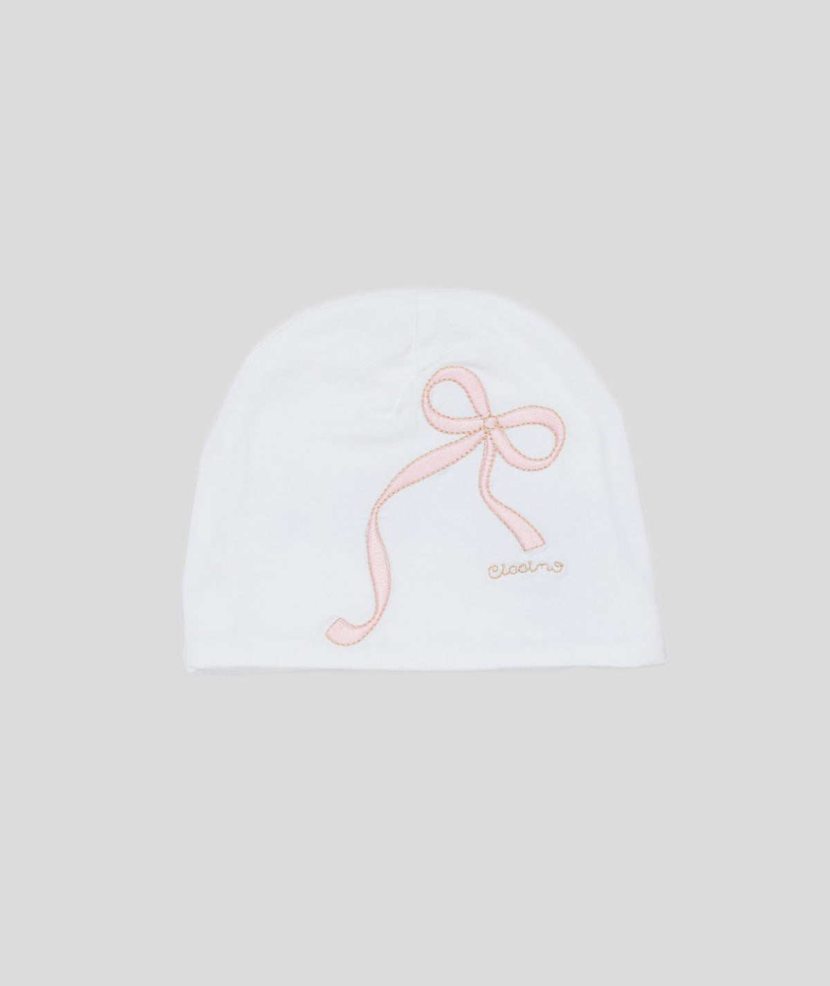 CICCINO Cappellino Neonata - bianco rosa