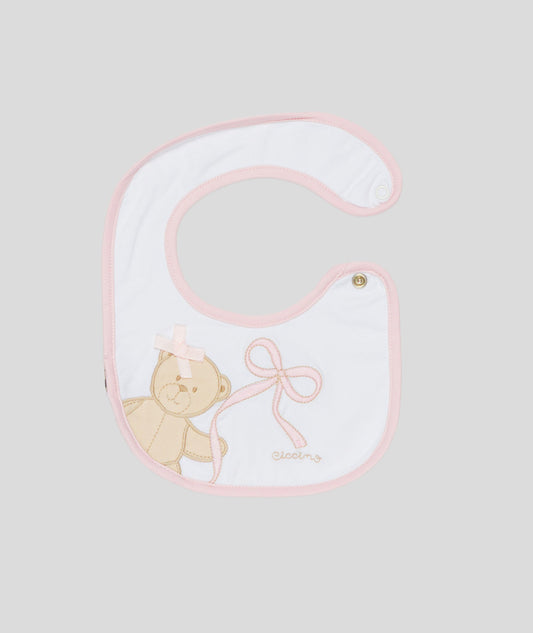 CICCINO Bavaglino Neonata - bianco rosa