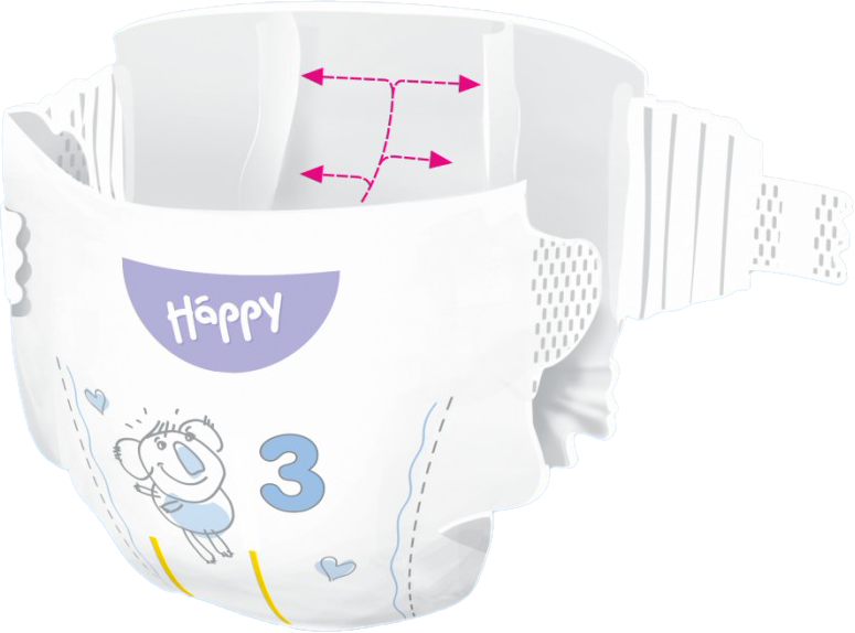 HAPPY - Pannolini tg.3 - DOUBLE PACK (2x70)