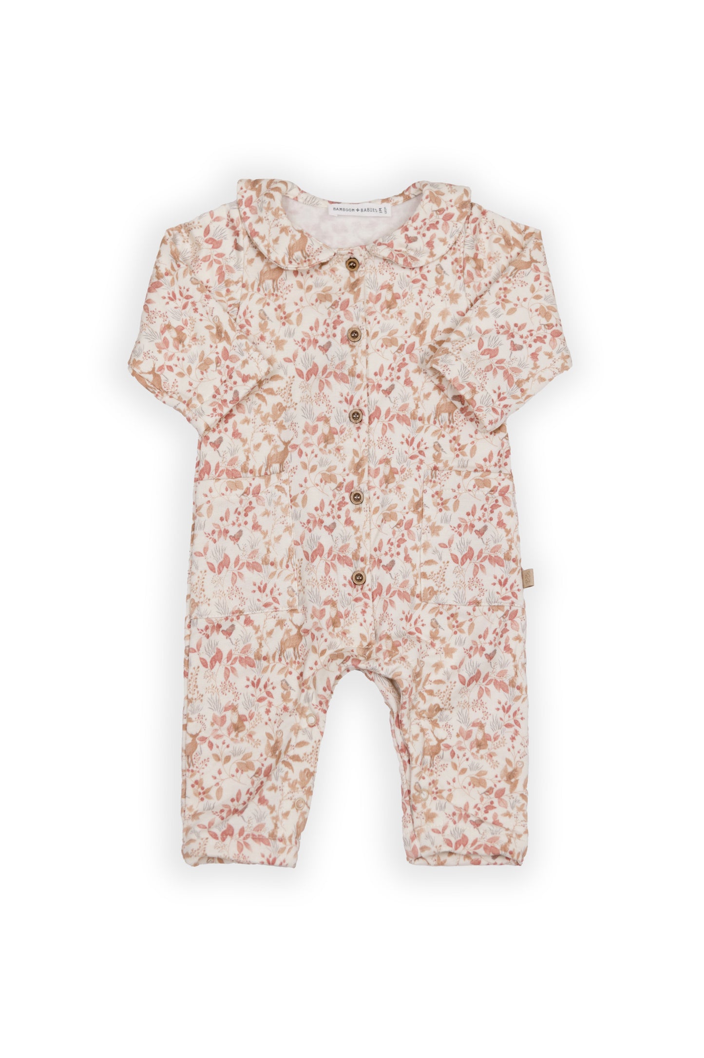 BAMBOOM Tutina Lineare con tasche 1019 - PRINT AUTUMN FOREST 342