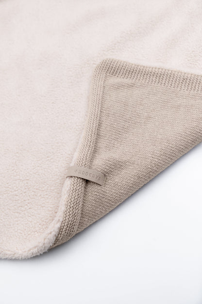BAMBOOM Copertina Wrap 4 stagioni con Cashmere e lato teddy - STONE SAND 505