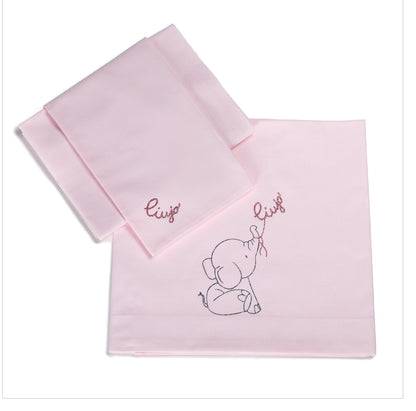 LIUJO Set Lenzuola 3pz Carrozzina ELEFANTINO - rosa