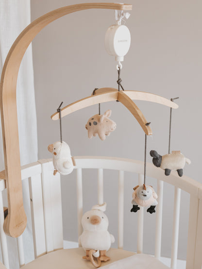 Bamboom Giostrina in legno con toys a maglia di Bambù - THE FARM 133