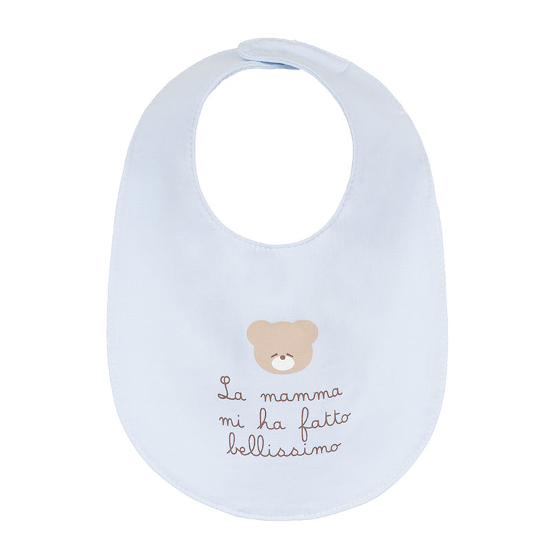 Nanan Bavaglio bianco "La mamma mi ha fatto bellissimo"