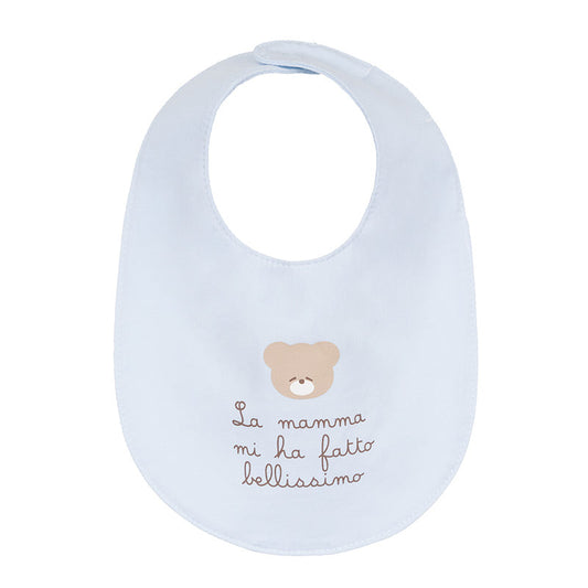 Nanan Bavaglio bianco "La mamma mi ha fatto bellissimo"