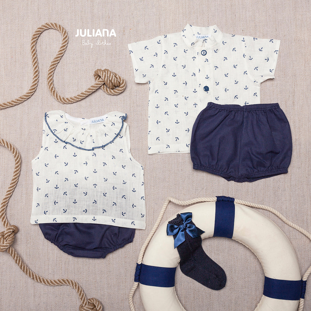 Juliana Collezione Marino - Camicia con pantaloncino - J5173