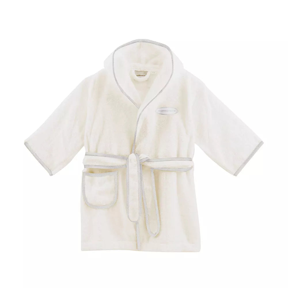 Borbonese Kids Accappatoio con maniche - OP KIDS - perla