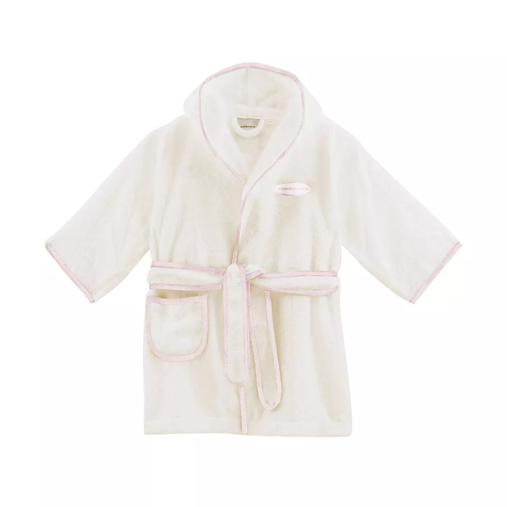 Borbonese Kids Accappatoio con maniche - OP KIDS - confetto