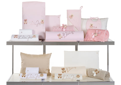 LiuJo Copertina culla carrozzina Liu Jo BEAR LJ 90x80cm - BL637C.90 rosa