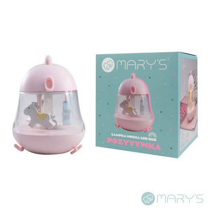 MARY'S Lampada music box Carosello - Rosa