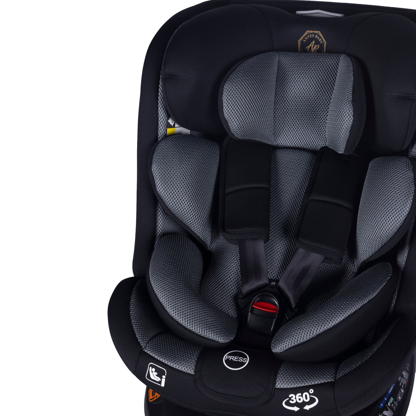 ANTES Baby Seggiolino Auto C021 i-Size Girevole 360º - Grey