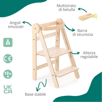 MamaToyz Torre montessoriana richiudibile 12+ MT12