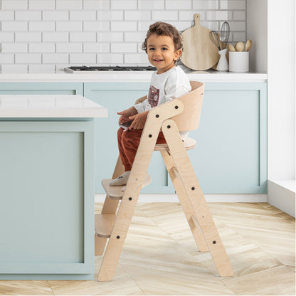 MamaToyz Seggiolone pappa MyChair pieghevole Montessori evolutivo - legno