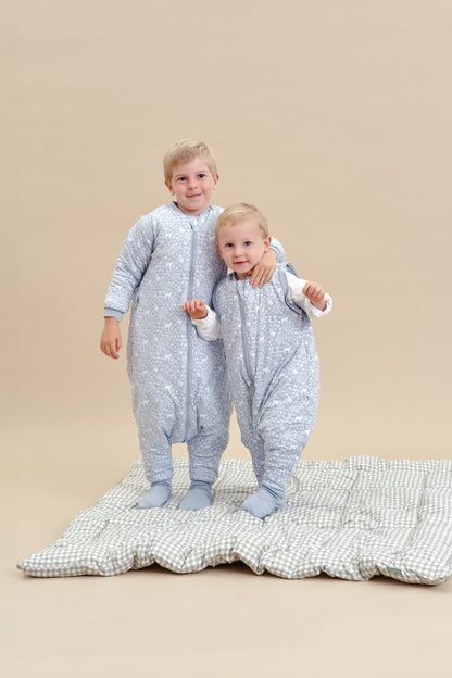 Molis&Co - Sacco nanna con piedini e maniche e calzini antiscivolo - Woodland - TOG 2.5