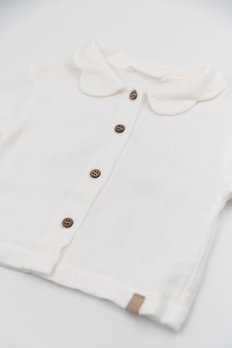 BAMBOOM Camicia collo a fiore - 822 - OFFWHITE 111