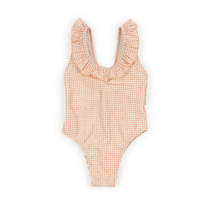 Bamboom Costume intero Tutina da mare bimba spalle volant - 976 - PEACHY SQUARE 434