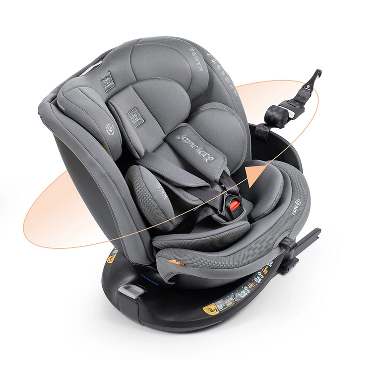 BABYAUTO Seggiolino Auto KANDA ifix 40-150cm top Tether girevole 360 colore Phantom Grey