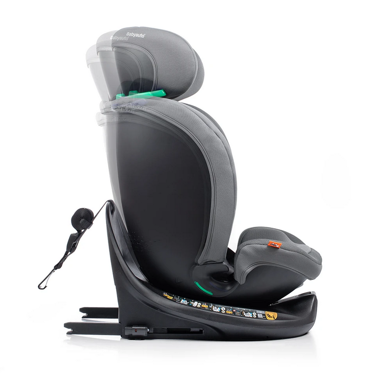BABYAUTO Seggiolino Auto KANDA ifix 40-150cm top Tether girevole 360 colore Phantom Grey