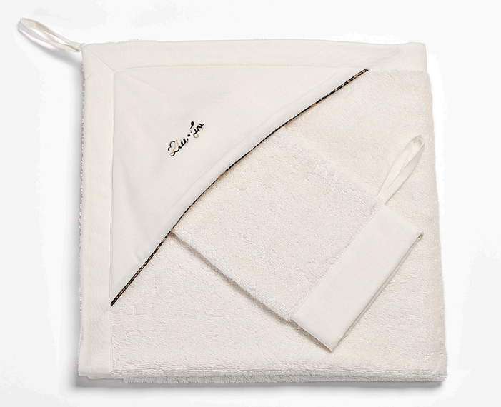 LiuJo Baby - Accappatoio nascita con manolola - MACULINO - BB161B