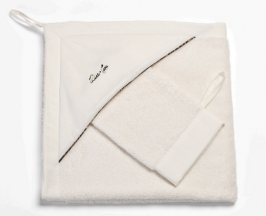 LiuJo Baby - Accappatoio nascita con manolola - MACULINO - BB161B