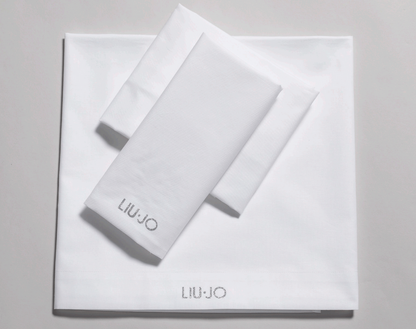 LIUJO Set Lenzuola 3pz Carrozzina GLITTER - BL374C - colore bianco