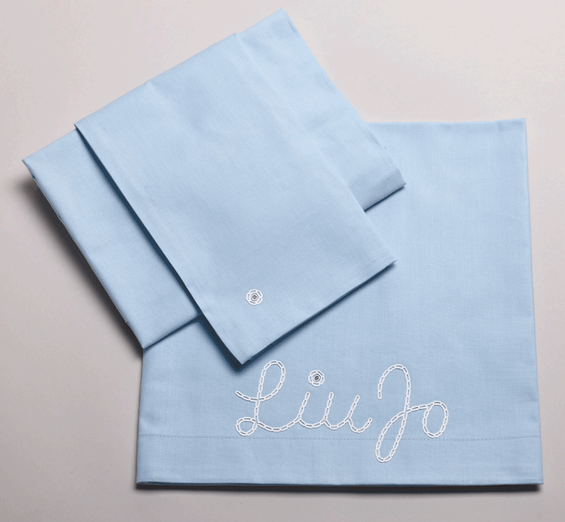 LIUJO Set Lenzuola 3pz Carrozzina CORNELY - BL630C - colore azzurro 68