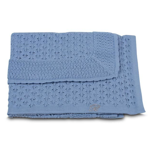 BLUMARINE BABY COPERTINA Culla / Carrozzina DIAMANTE 101040061 - Azzurra