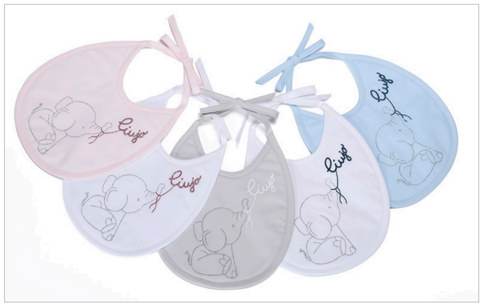 LiuJo bavaglino bavetta serie ELEFANTINO baby - BA145B - colori assortiti
