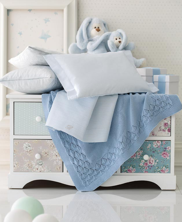 BLUMARINE BABY - lenzuola lettino Baby Marina - 10105 0102 - colore azzurro