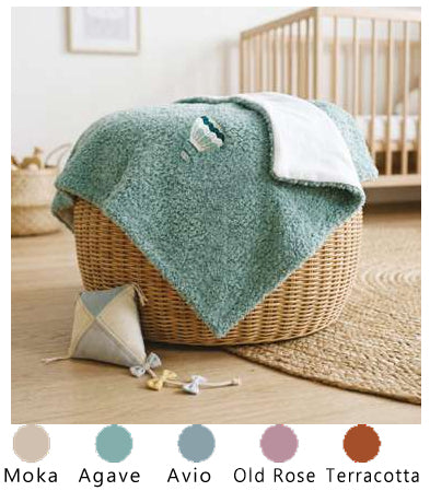 COCCOLISSIMI - Coperta Fluffy foderata sherpa - Balloon - terracotta