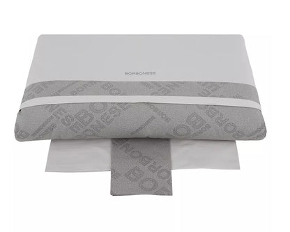 BORBONESE Completo Parure piumotto culla / carrozzina 4pz - Jet Set - Silver