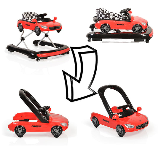 CANGAROO - Girello Cabrio 2in1 walker - rosso
