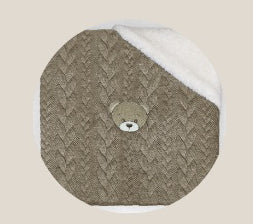 COCCOLISSIMI Lettino Coperta Trecce - Teddy Moka