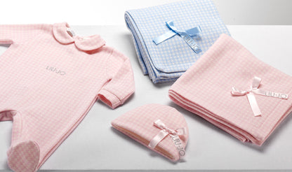 LiuJo - Tutina con cappellino- PIED DE POULE - 3m - azzurro