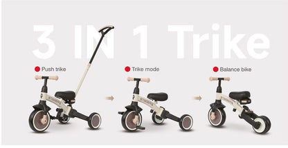 Qplay - Triciclo STAGER 3in1 - da 24 mesi a 72 mesi - BROWN