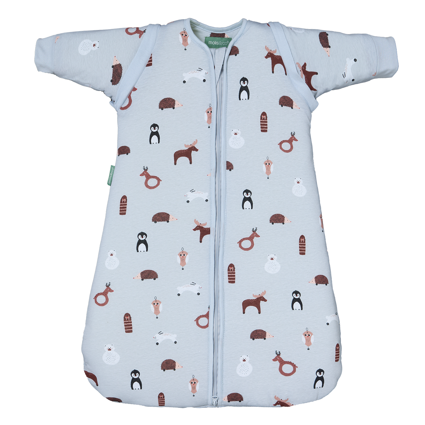 Molis&Co - Sacco nanna con maniche - Winter Animals - TOG 2.5 - 0-6mesi