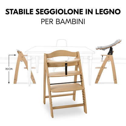 Hauck Set seggiolone evolutivo in legno Arketa (4in1)