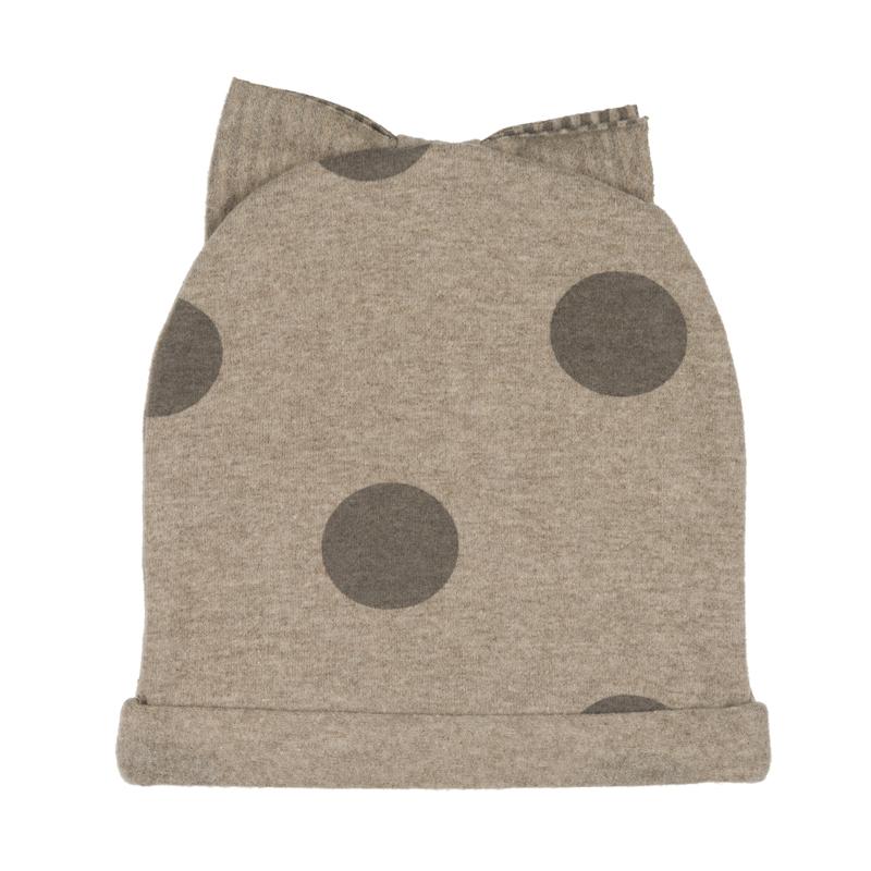 Nanan Studio - Berretta Tortora a Pois con Fiocco - SA0441T - 1m