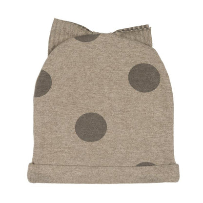 Nanan Studio - Berretta Tortora a Pois con Fiocco - SA0441T - 1m